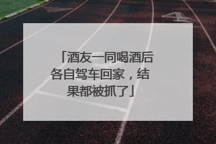 酒友一同喝酒后各自驾车回家，结果都被抓了