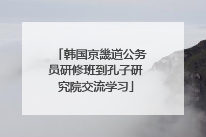 韩国京畿道公务员研修班到孔子研究院交流学习
