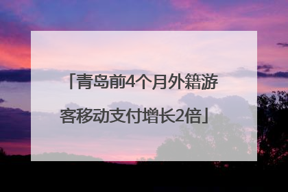 青岛前4个月外籍游客移动支付增长2倍