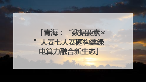 青海：“数据要素×”大赛七大赛题构建绿电算力融合新生态