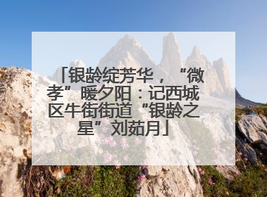 银龄绽芳华，“微孝”暖夕阳：记西城区牛街街道“银龄之星”刘茹月
