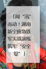 闻“汛”而动！湖南新宁应急铁军实战演练筑牢“安全堤”