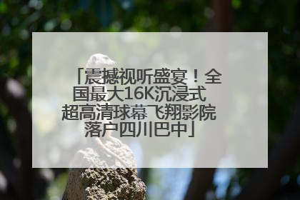 震撼视听盛宴！全国最大16K沉浸式超高清球幕飞翔影院落户四川巴中