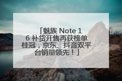 魅族 Note 16 补货开售再获榜单桂冠，京东、抖音双平台销量领先！