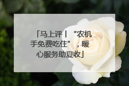马上评丨“农机手免费吃住”，暖心服务助夏收