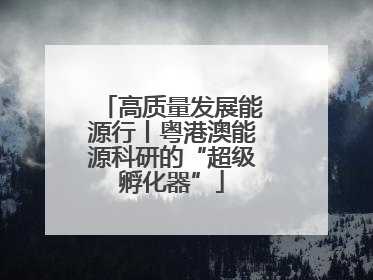 高质量发展能源行丨粤港澳能源科研的“超级孵化器”