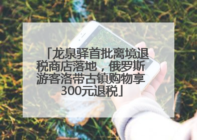 龙泉驿首批离境退税商店落地，俄罗斯游客洛带古镇购物享300元退税