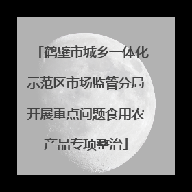 鹤壁市城乡一体化示范区市场监管分局开展重点问题食用农产品专项整治