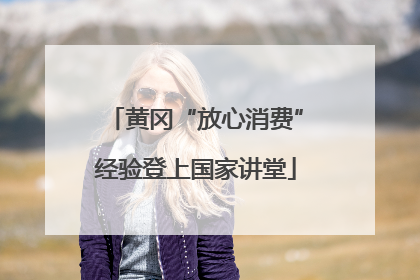 黄冈“放心消费”经验登上国家讲堂