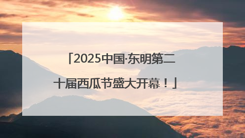 2025中国·东明第二十届西瓜节盛大开幕！