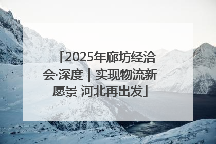 2025年廊坊经洽会·深度｜实现物流新愿景 河北再出发