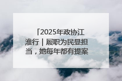 2025年政协江淮行｜履职为民显担当，她每年都有提案被评为“优秀”