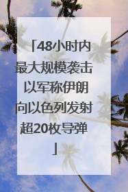 48小时内最大规模袭击 以军称伊朗向以色列发射超20枚导弹