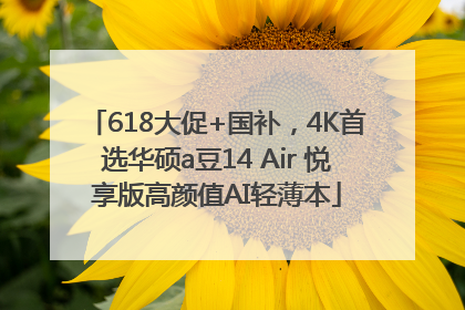 618大促+国补，4K首选华硕a豆14 Air 悦享版高颜值AI轻薄本