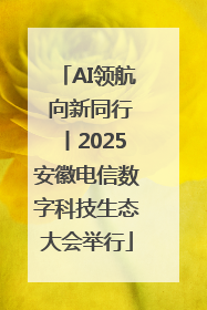 AI领航 向新同行丨2025安徽电信数字科技生态大会举行